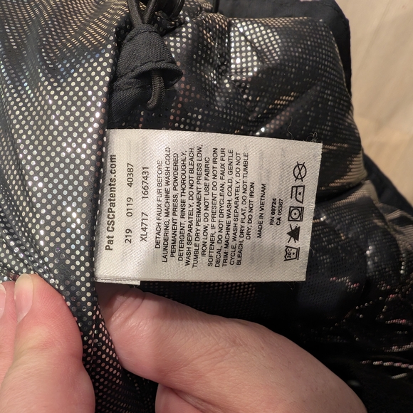 Columbia Icelandic Winter Parka Jacket Black Omni Heat Lining - Picture 11 of 16